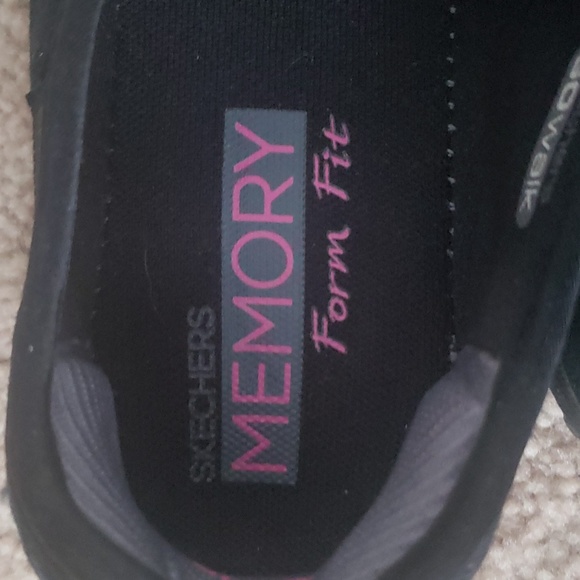 Beautiful, like new, Skechers black suede memory foam shoes - Picture 2 of 6